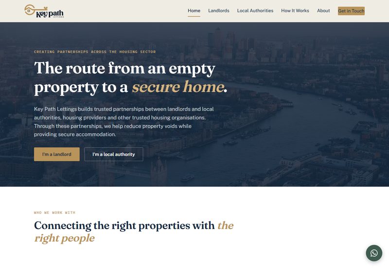 Key Path Lettings home page